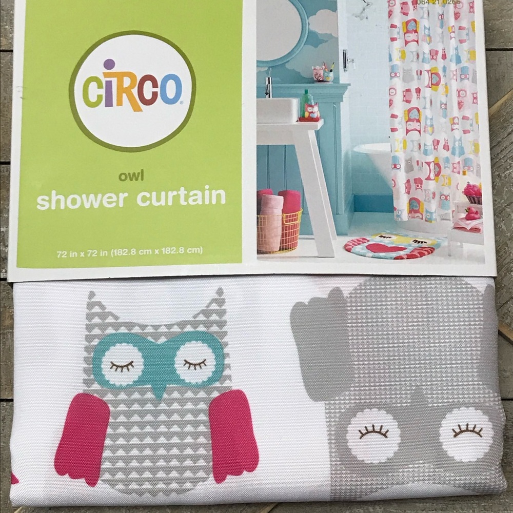 Circo Owl Shower Curtain New